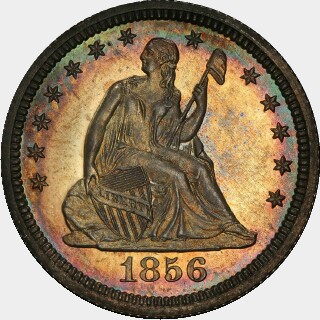 1856 Proof Quarter Dollar obverse