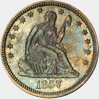 1857 Proof Quarter Dollar obverse