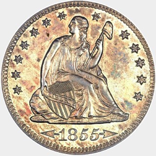 1855-S Specimen Quarter Dollar obverse
