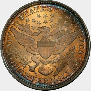 1892  Quarter Dollar reverse