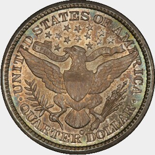 1893-O  Quarter Dollar reverse