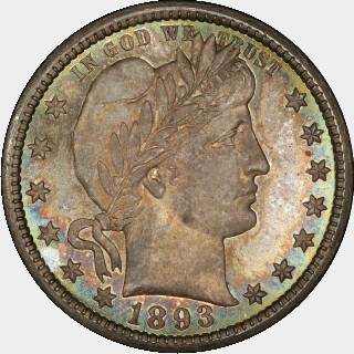 1893-O  Quarter Dollar obverse