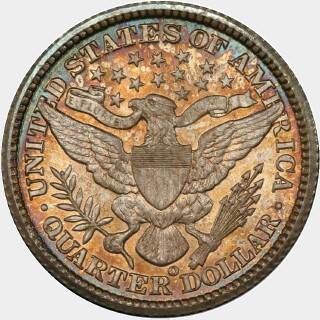 1894-O  Quarter Dollar reverse