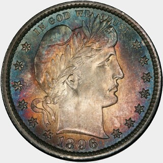 1896-O  Quarter Dollar obverse