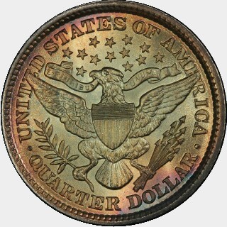 1898  Quarter Dollar reverse