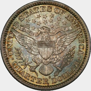 1898-S  Quarter Dollar reverse