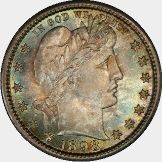 1898-S  Quarter Dollar obverse