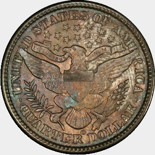 1899-O  Quarter Dollar reverse