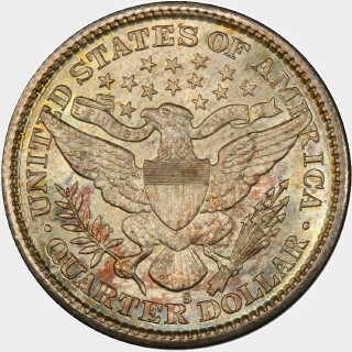 1899-S  Quarter Dollar reverse