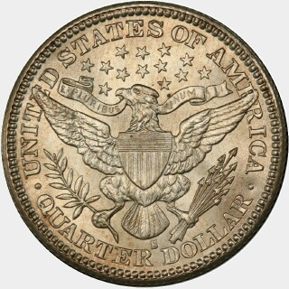 1900-S  Quarter Dollar reverse