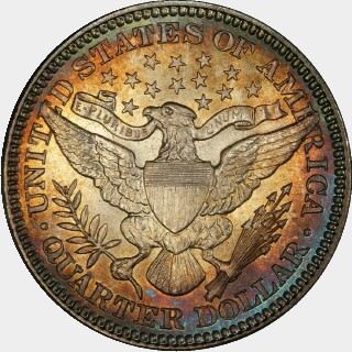1901  Quarter Dollar reverse