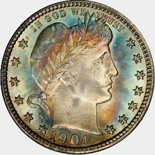 1901-O  Quarter Dollar obverse