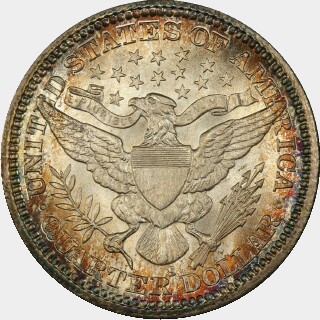 1901-S  Quarter Dollar reverse