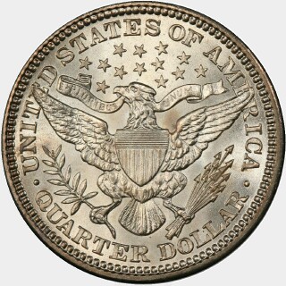 1902  Quarter Dollar reverse