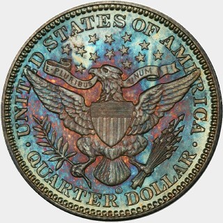 1902-O  Quarter Dollar reverse