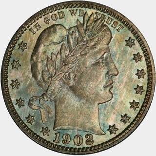 1902-O  Quarter Dollar obverse