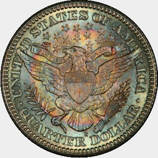 1903-S  Quarter Dollar reverse