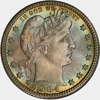 1904  Quarter Dollar obverse