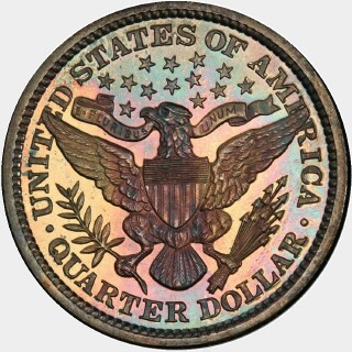 1894 Proof Quarter Dollar reverse