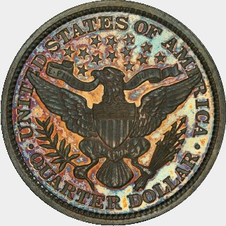 1897 Proof Quarter Dollar reverse