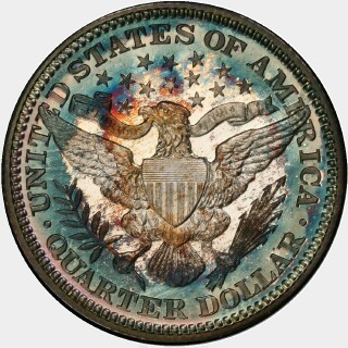 1901 Proof Quarter Dollar reverse