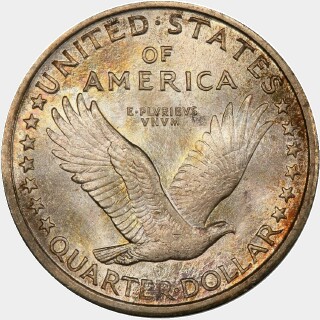 1916  Quarter Dollar reverse