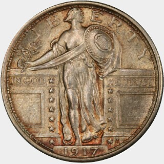 1917  Quarter Dollar obverse