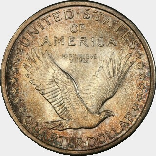 1917-D  Quarter Dollar reverse