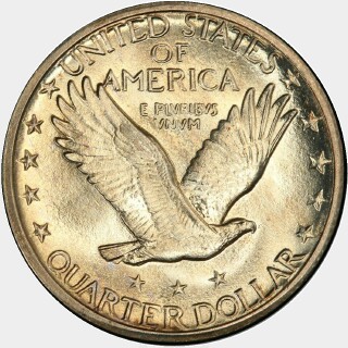 1917-S  Quarter Dollar reverse