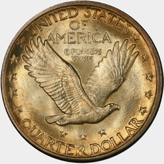 1918-D  Quarter Dollar reverse