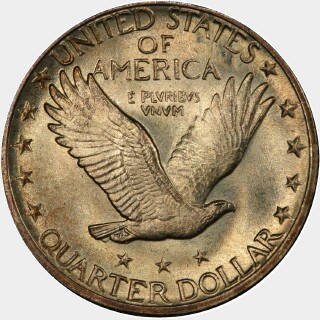 1918-S  Quarter Dollar reverse