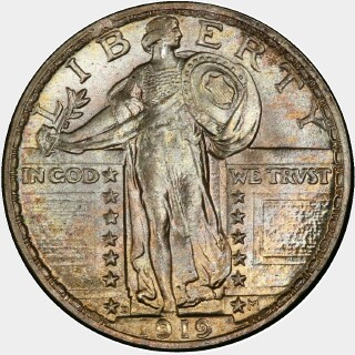 1919-D  Quarter Dollar obverse