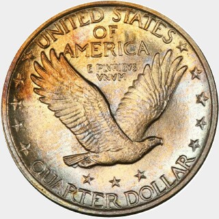 1919-S  Quarter Dollar reverse