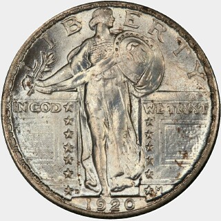 1920-D  Quarter Dollar obverse