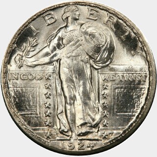1924-S  Quarter Dollar obverse