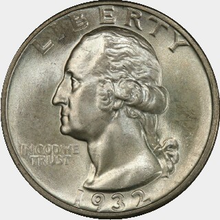 1932-D  Quarter Dollar obverse