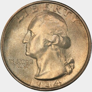 1934  Quarter Dollar obverse