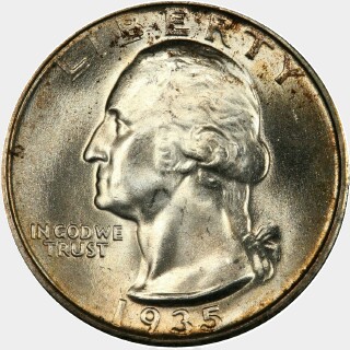 1935-S  Quarter Dollar obverse