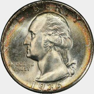 1936  Quarter Dollar obverse