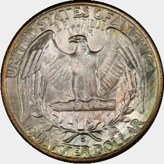 1936-D  Quarter Dollar reverse