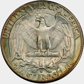 1936-S  Quarter Dollar reverse
