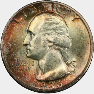 1936-S  Quarter Dollar obverse