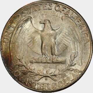 1937-D  Quarter Dollar reverse