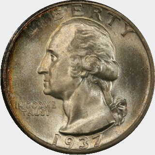 1937-D  Quarter Dollar obverse