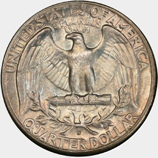 1939-D  Quarter Dollar reverse