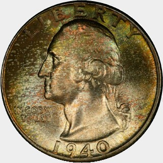 1940  Quarter Dollar obverse