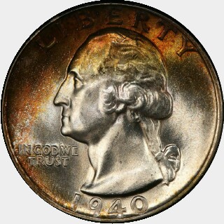 1940-D  Quarter Dollar obverse