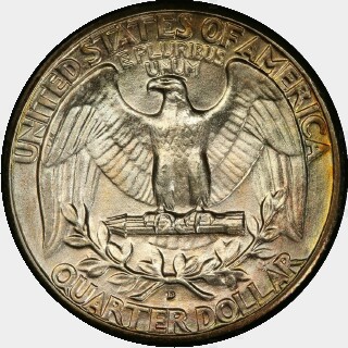1941-D  Quarter Dollar reverse