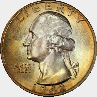 1942-D  Quarter Dollar obverse
