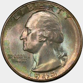 1943  Quarter Dollar obverse